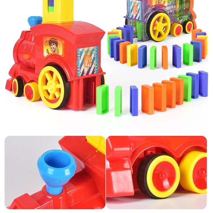 40% OFF-Children's Educational Toys Automatically Start Dominoes Small Train